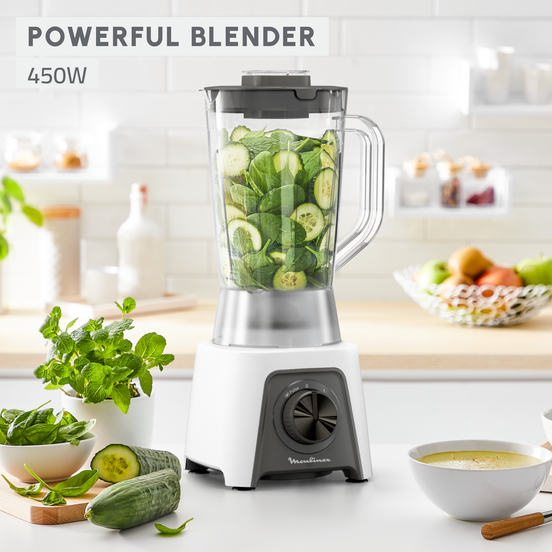 BLENDEO 1,5L 450W 2V 1ACCéSSOIRE BLANC LM2C31M2 MOULINEX