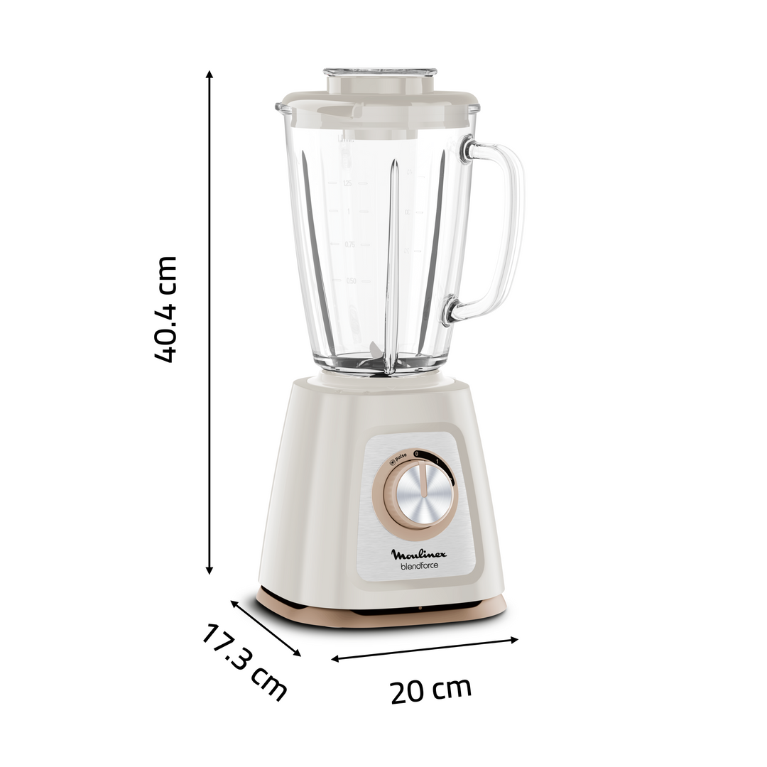 BLENDER BOL EN VERRE 1,75L 800W 2V SANDBEAM LM430A10 Moulinex