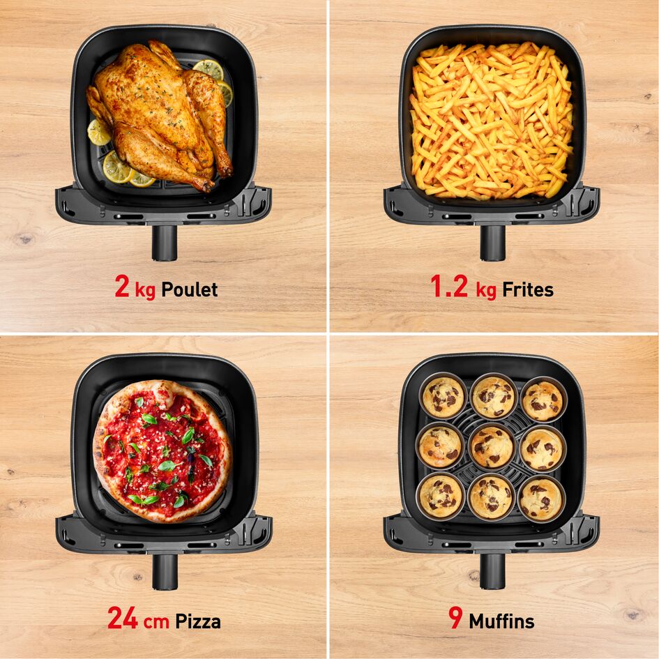 FRITEUSE EASYFRY MEGA 7.5L 2020W SILVER/NOIRE EY855D10 Tefal