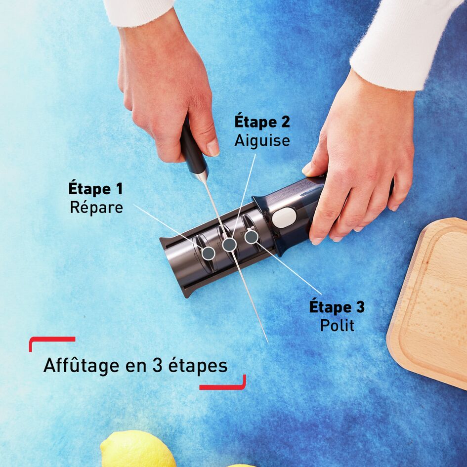 AIGUISEUR COUTEAUX 12,5X5,9 3SLOTS ICE FORCE K2650534 Tefal