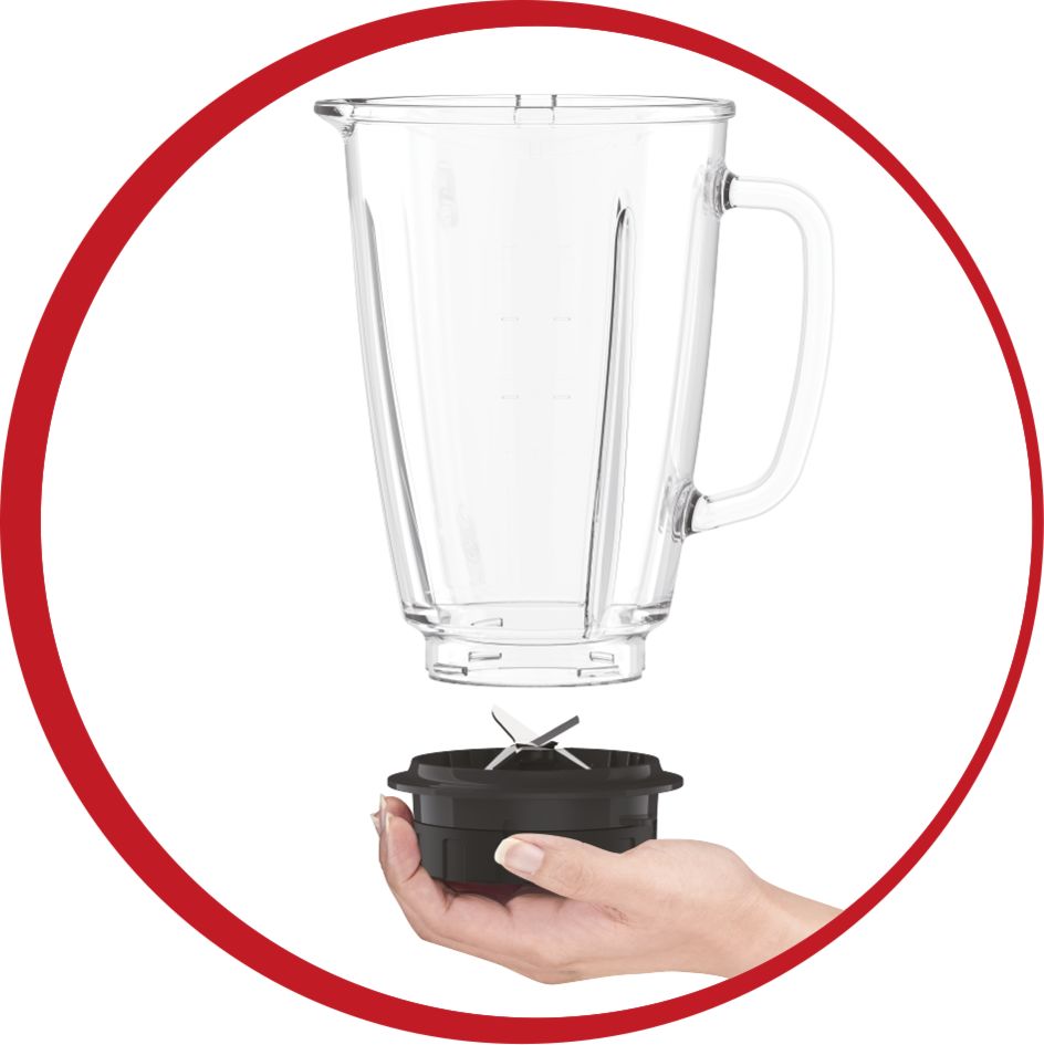 BLENDER BOL EN VERRE 1,75L 800W 2V 1 ACC NOIR LM437825 Moulinex