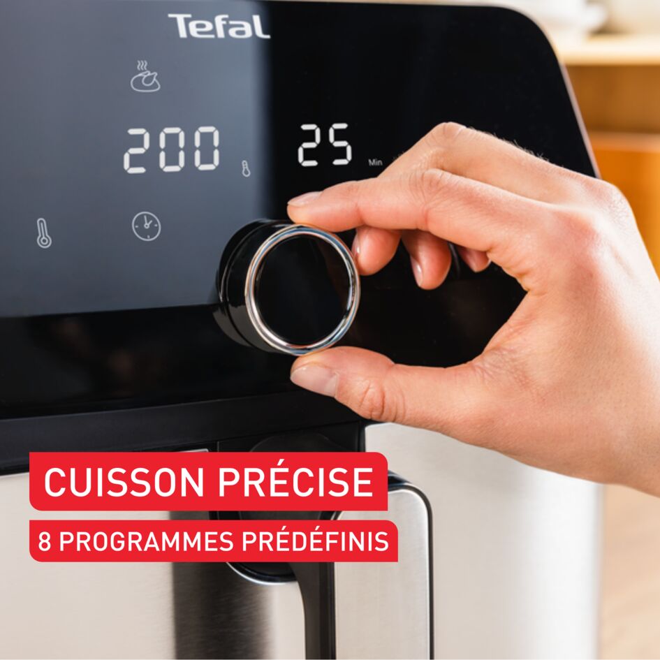 FRITEUSE EASYFRY MEGA 7.5L 2020W SILVER/NOIRE EY855D10 Tefal