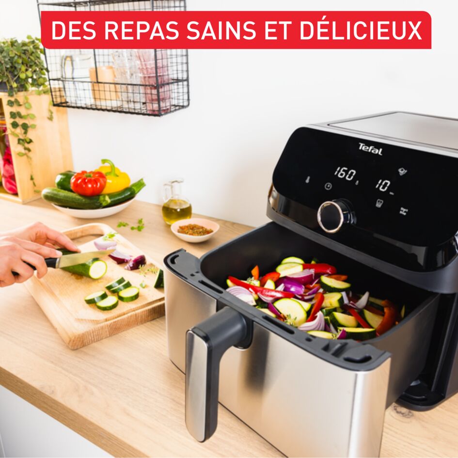 FRITEUSE EASYFRY MEGA 7.5L 2020W SILVER/NOIRE EY855D10 Tefal