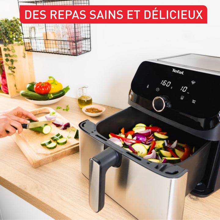 FRITEUSE EASYFRY MEGA 7.5L 2020W SILVER/NOIRE EY855D10 Tefal
