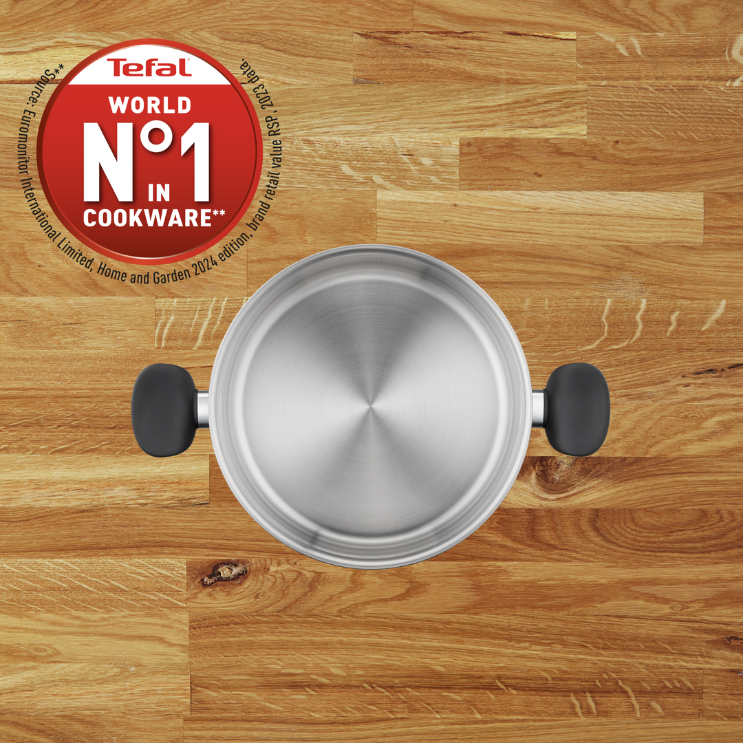 Faitout Inox Tefal Primary 24cm avec Couvercle Verre