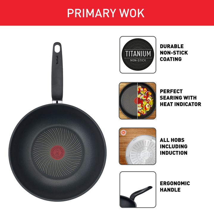 Wok Inox Tefal Primary 28cm
