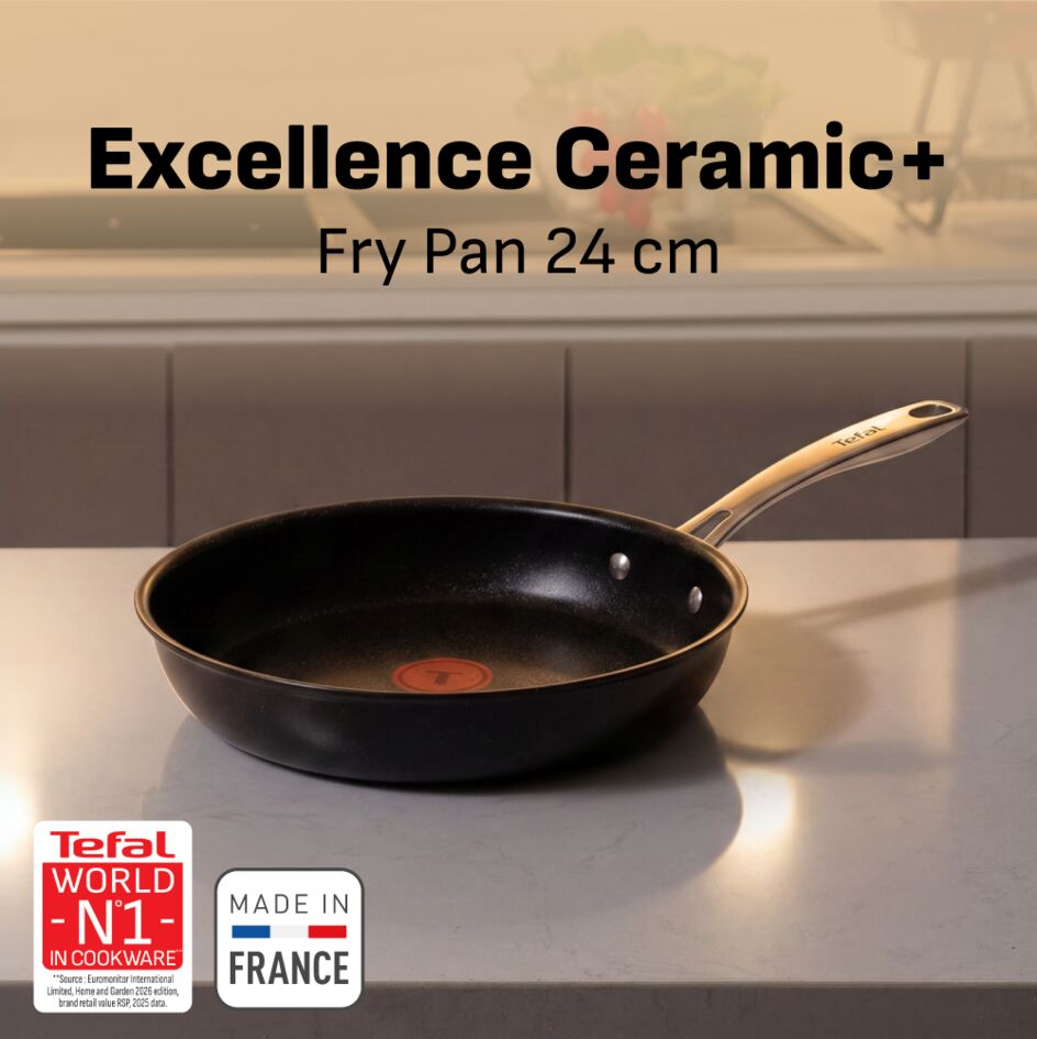POELE 24CM EXCEL+ CERAM NOIR G2150423 Tefal