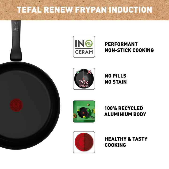 POELE 28CM RENEW BLACK C4320623 Tefal