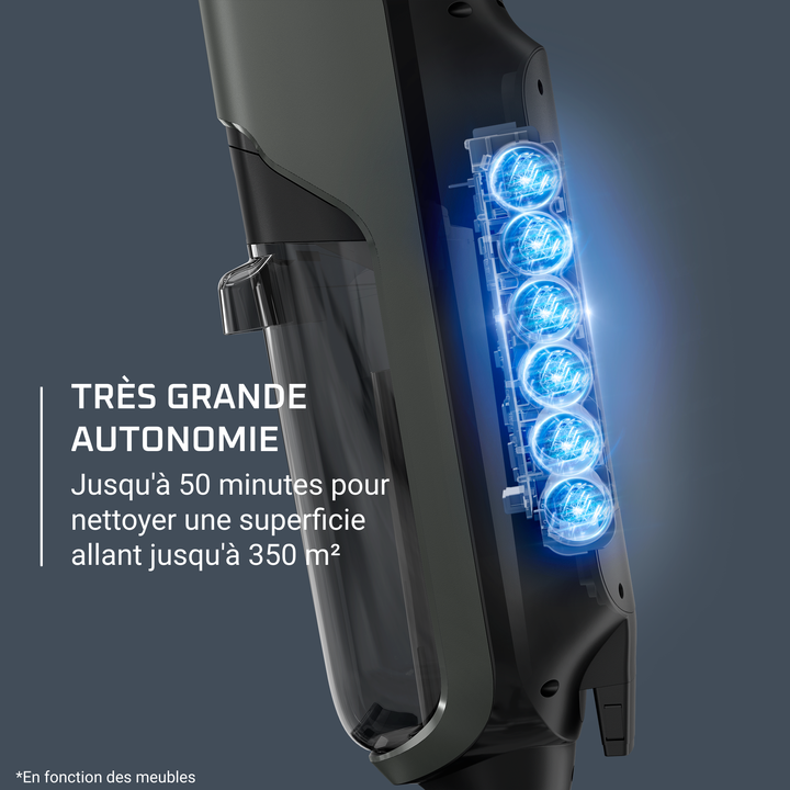 ASPIRATEUR LAVEUR SANS FIL  WET &amp; DRY  X-CLEAN 4 GRIS ANTH GZ5035WO Rowenta