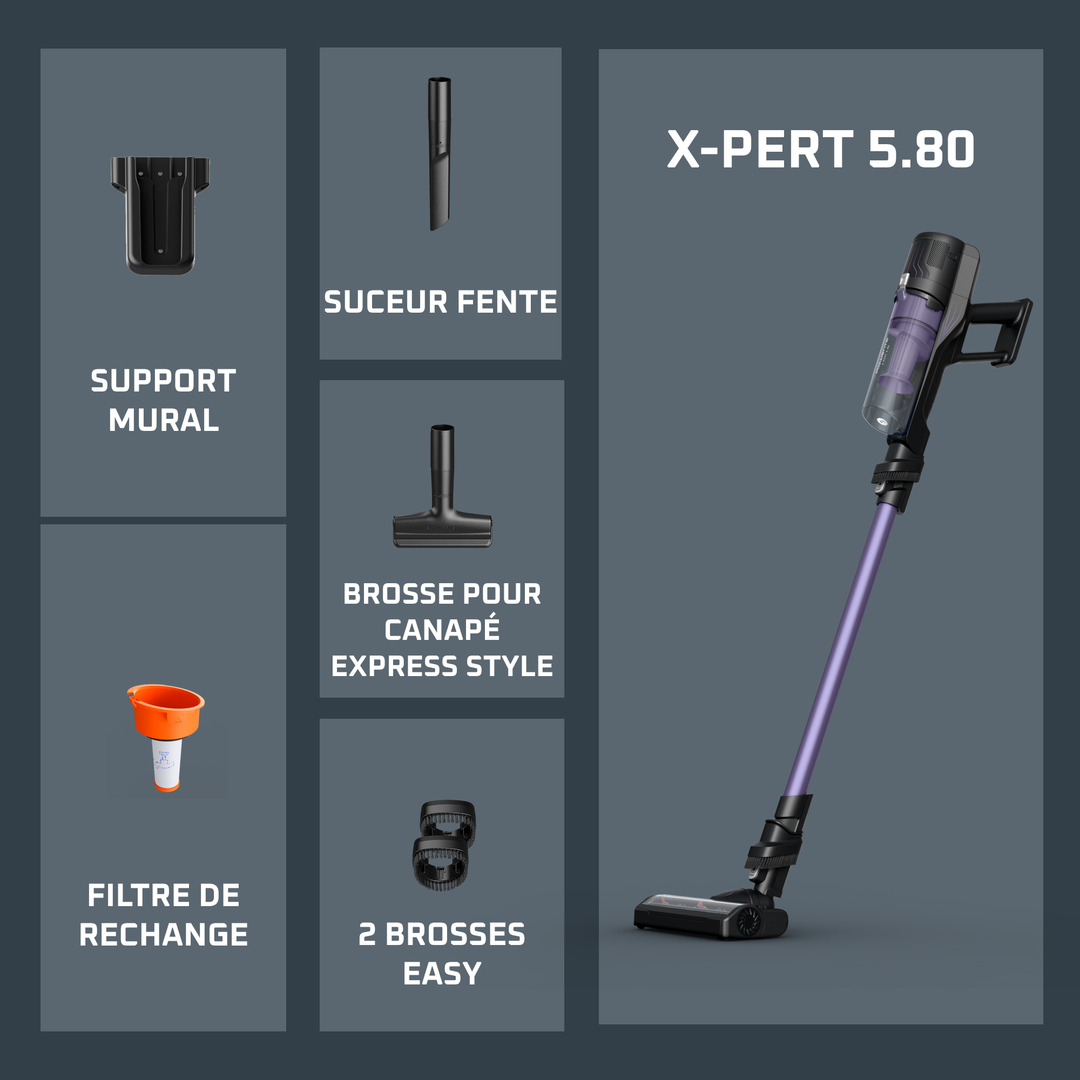 ASPIRATEUR BALAI X-PERT 5.80 ALLERGY 18,5V RH5A32E0 Rowenta