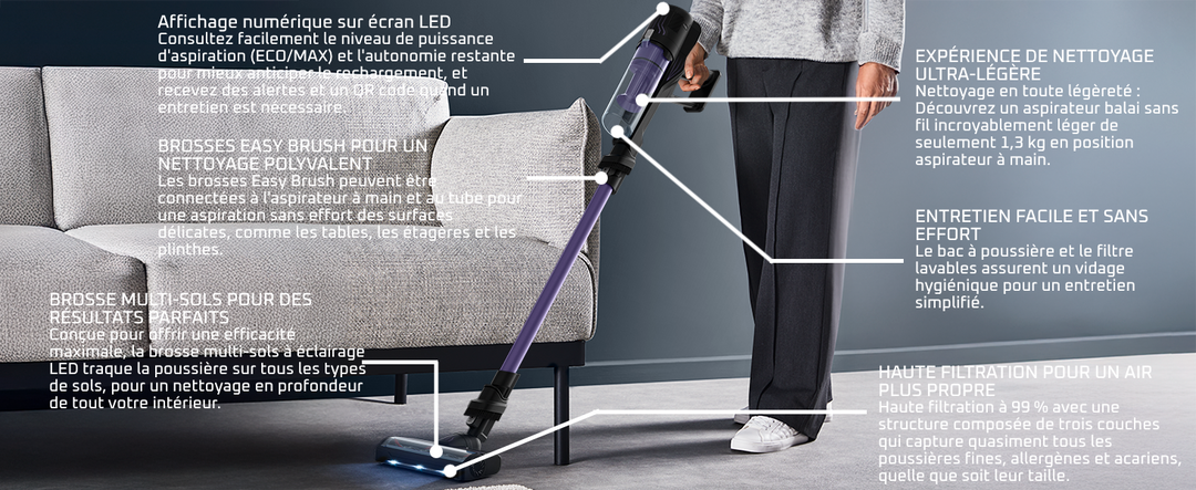 ASPIRATEUR BALAI SANS FIL X-PERT 5.80 RH5A32E0 ROWENTA