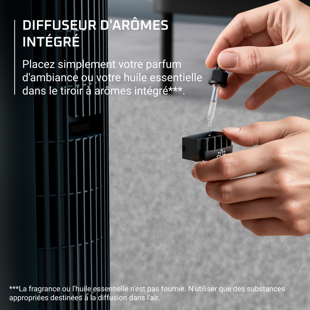 VENTILATEUR COLONNE SILENCE FORCE 5 MODES 12VITESSES+TELECOMMANDE  VU7050F0 Rowenta