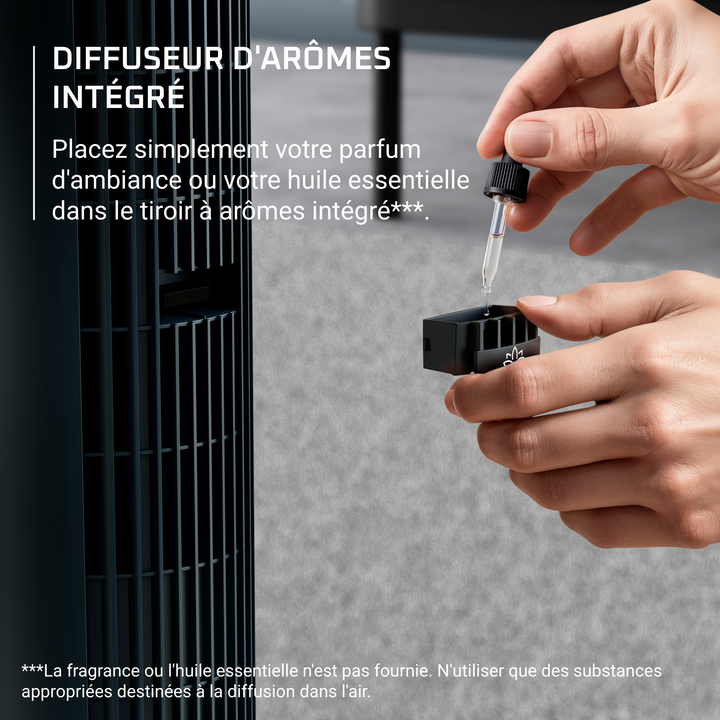 VENTILATEUR COLONNE SILENCE FORCE 5 MODES 12VITESSES+TELECOMMANDE  VU7050F0 Rowenta