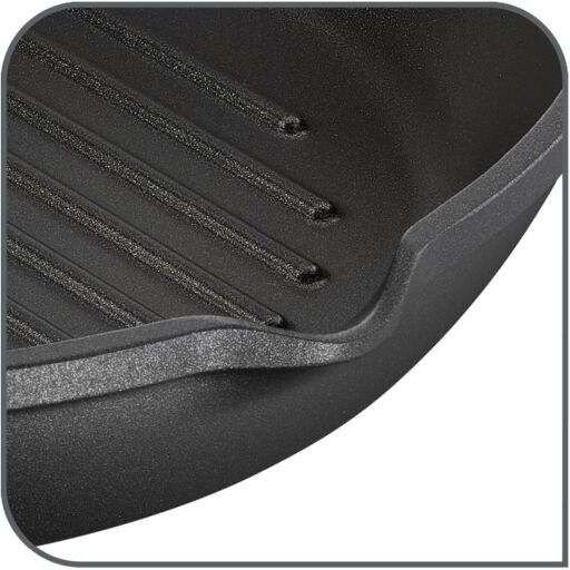 POELE GRILL 26CM ROBUSTO NOIR E2494044 Tefal