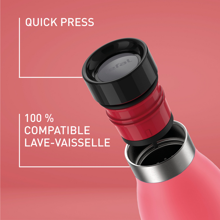 BOUTEILLE ISOTHERME BLUDROP 0.5L COAT CORAIL N3110410 TEFAL