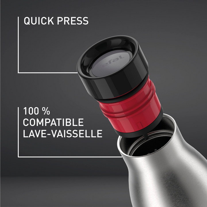 BOUTEILLE ISOTHERME BLUDROP 0.7L SLV/NOIRE N3111110 TEFAL