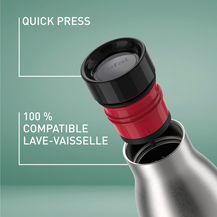 BOUTEILLE ISOTHERME BLUDROP 0.7L SLV/VERT N3111210 TEFAL