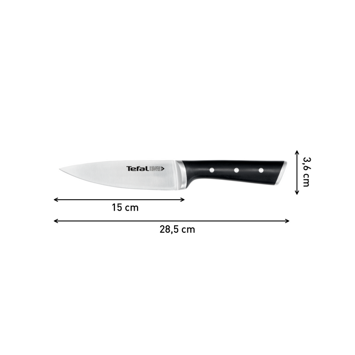 PACK COUTEAU OFFICE 9CM K2320514 +COUTEAU CUISINE 11CM K2320914 +COUTEAU CHEF 15CM +COUV K2320324+COUTEAU PAIN 20CM K2320414 +COUTEAU SLICING 20CM K2320714 - ICE FORCE TEFAL