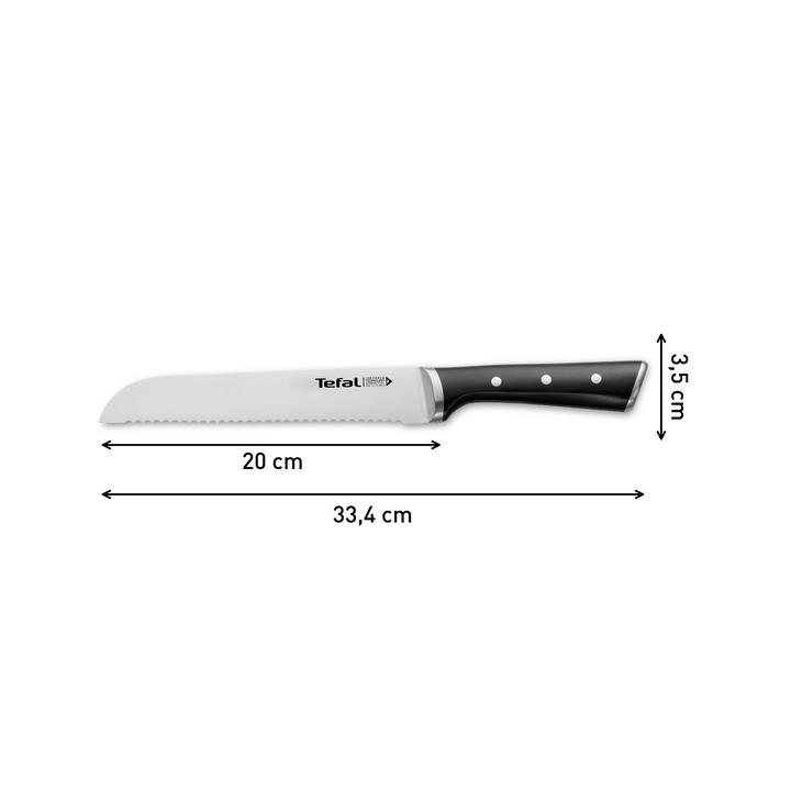 PACK COUTEAU OFFICE 9CM K2320514 +COUTEAU CUISINE 11CM K2320914 +COUTEAU CHEF 15CM +COUV K2320324+COUTEAU PAIN 20CM K2320414 +COUTEAU SLICING 20CM K2320714 - ICE FORCE TEFAL