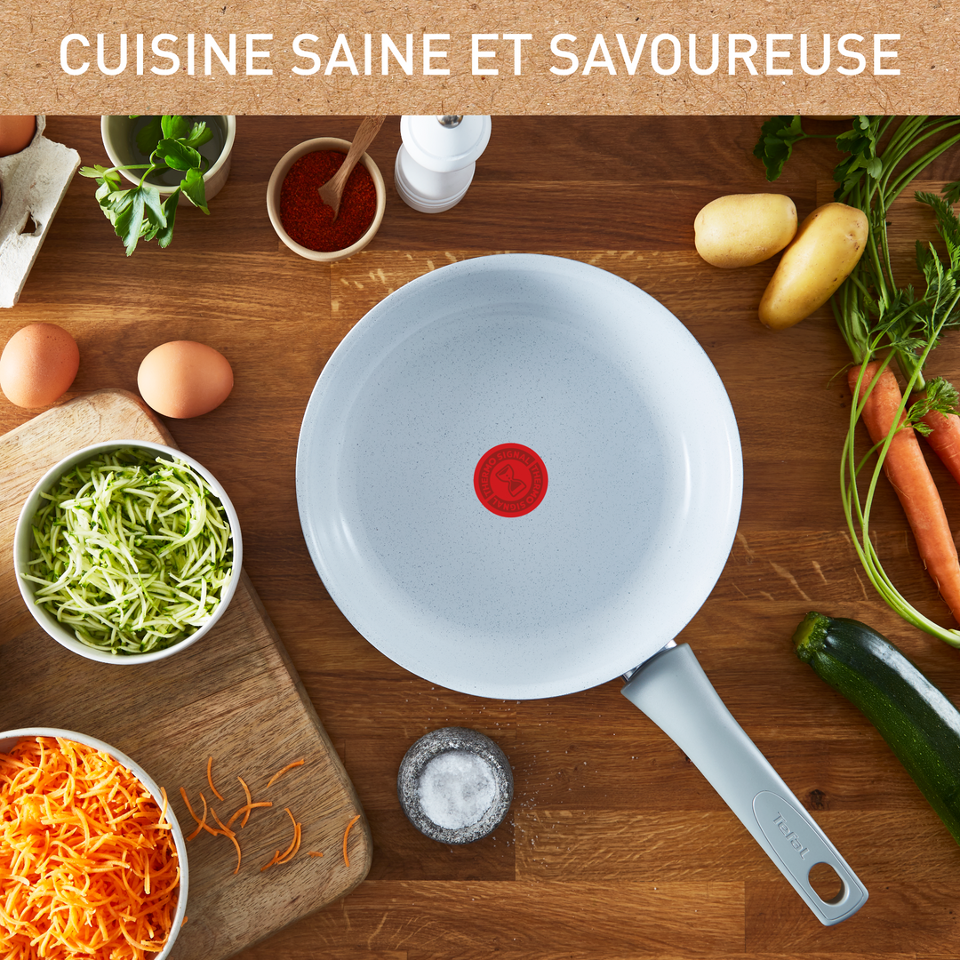 POELE 28CM NATURAL CHEF GRIS CLAIR C4510602 Tefal
