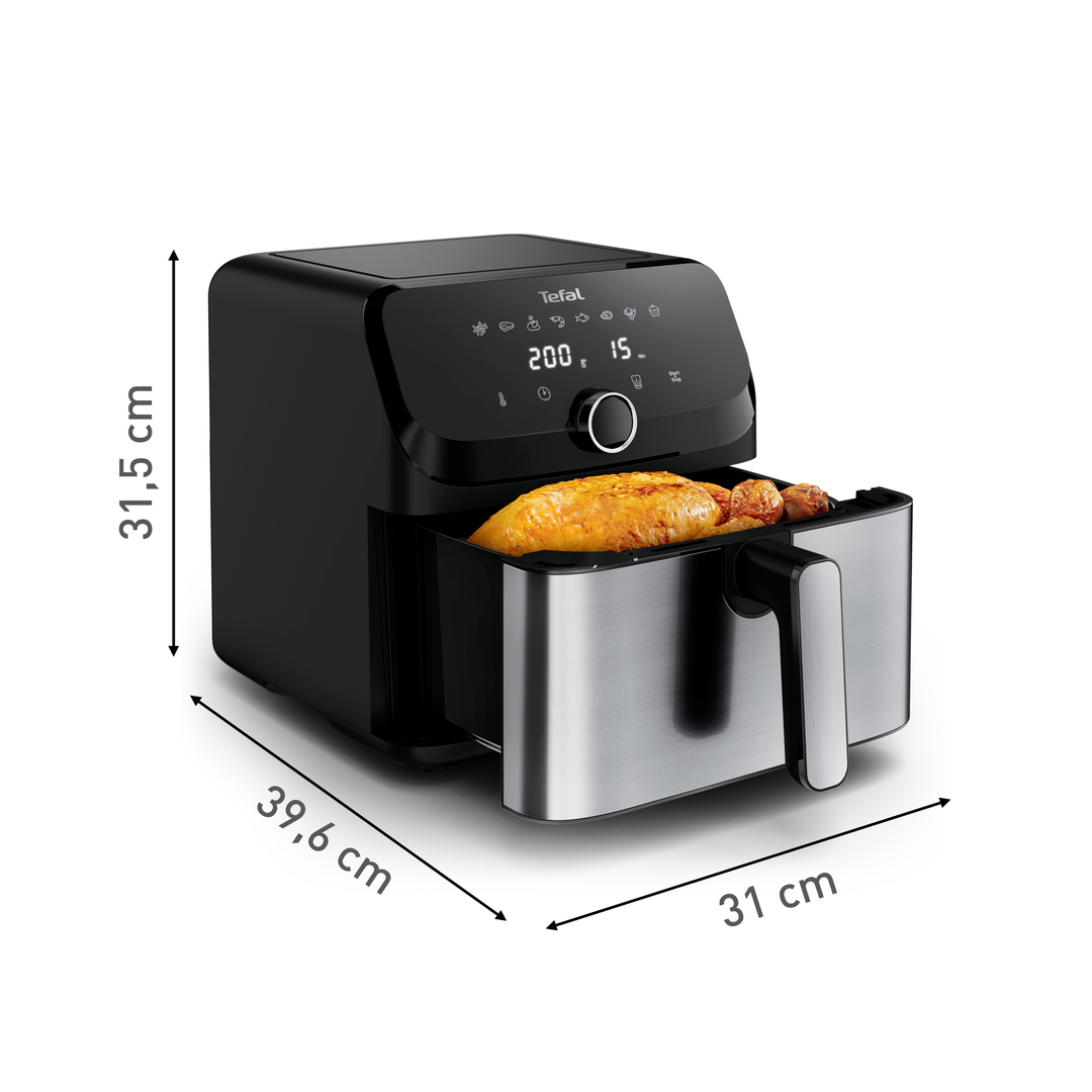 FRITEUSE EASYFRY MEGA 7.5L 2020W SILVER/NOIRE EY855D10 Tefal