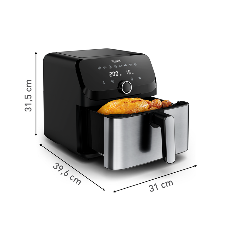 FRITEUSE EASYFRY MEGA 7.5L 2020W SILVER/NOIRE EY855D10 Tefal
