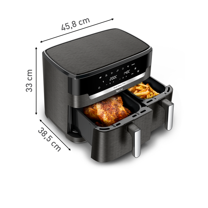 FRITEUSE DUAL EASYFRY XXL 11L 2700W GRISE EY942HE0 Tefal
