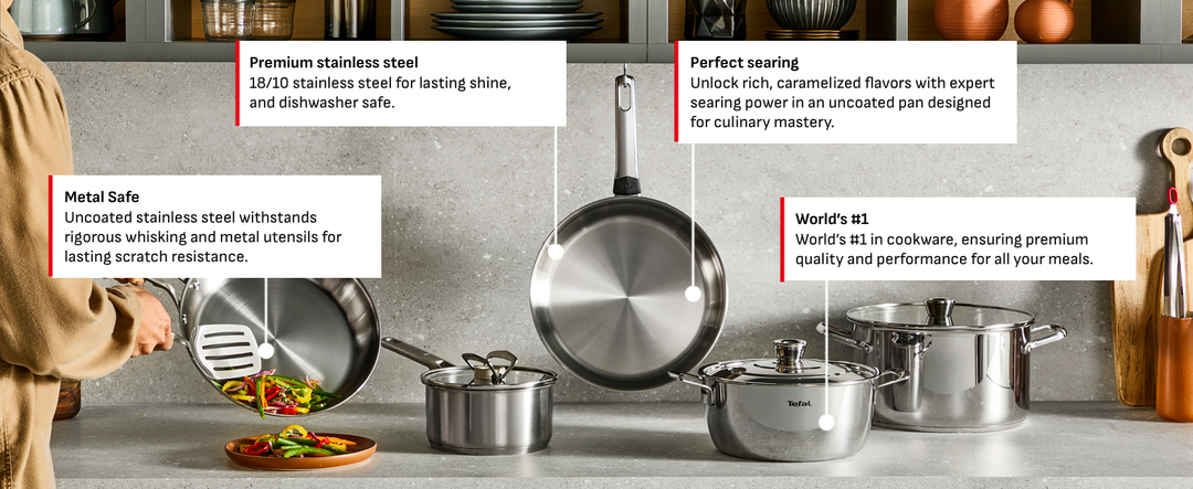 Poêle Inox Tefal Emotion+ G7 24cm
