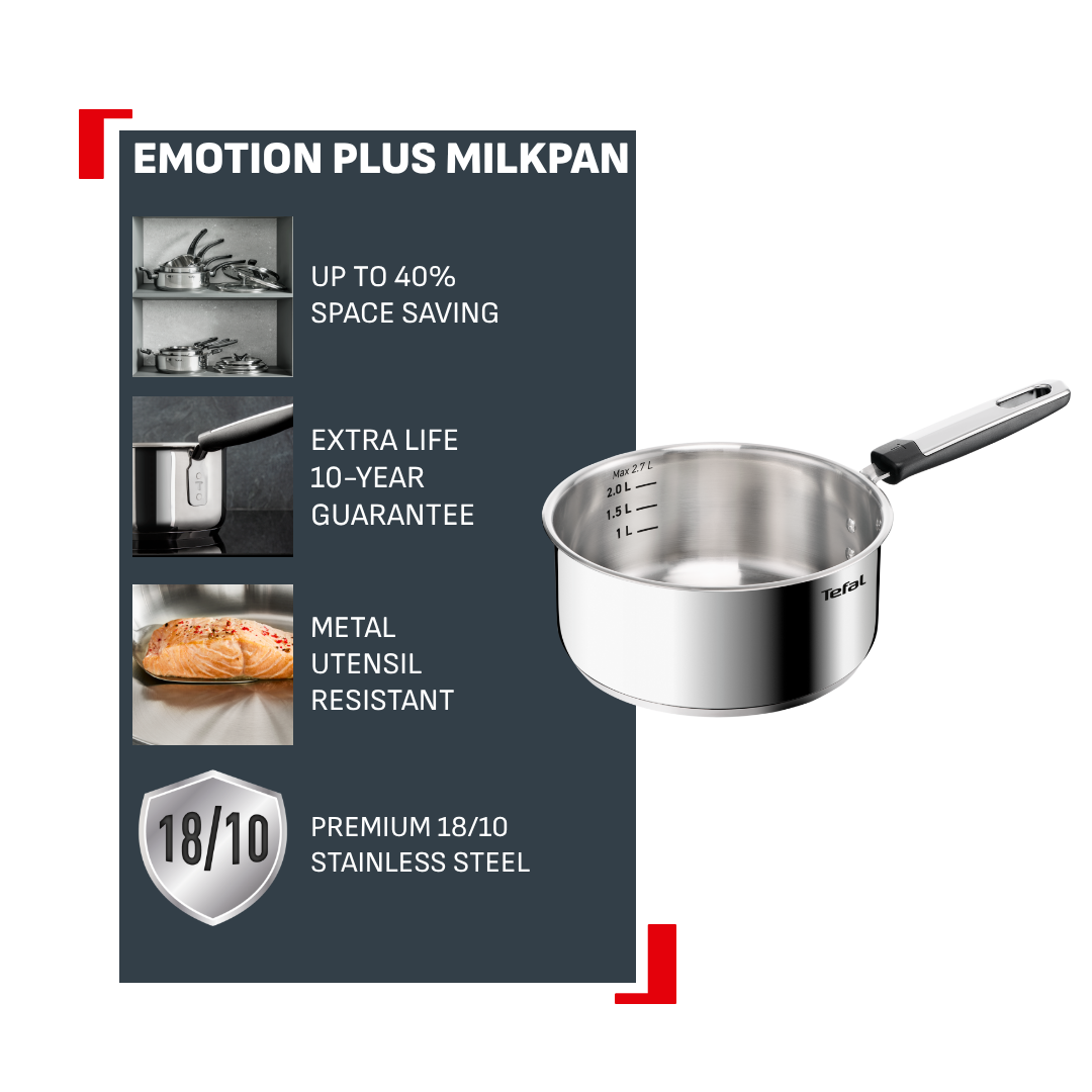CASSEROLE INOX NR 16CM+COUV EMOTION+ G7 E3282245 Tefal