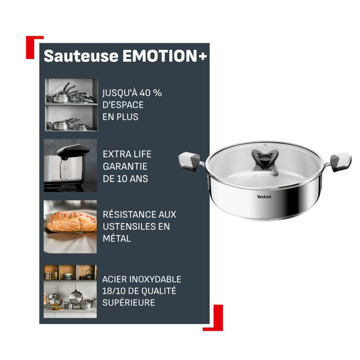 MARMITE INOX NR 24CM EMOTION+ G7 E3067045 Tefal