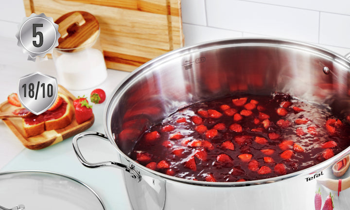 FAITOUT INOX NR 20CM+COUV EN VERRE INTUITION B8644474 Tefal
