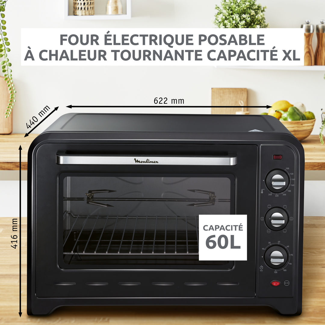 FOUR ELEC OPTIMO 60L 2200W NOIR OX495810 MOULINEX