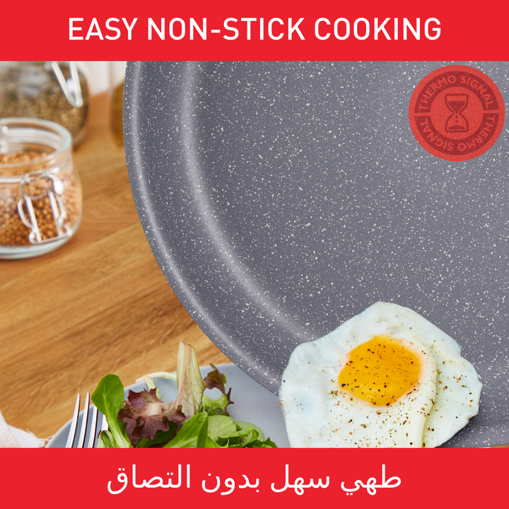 SET 7PCS NATURA MARBLE GRIS B867S785 Tefal