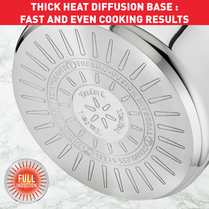FAITOUT INOX NR 24CM+COUV EN VERRE INTUITION B8644674 Tefal